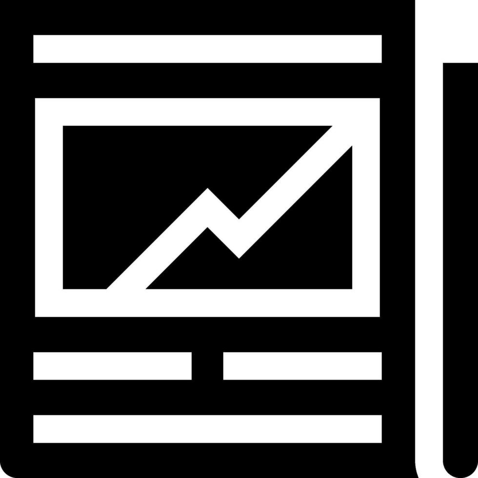 A black and white icon of a graph vector