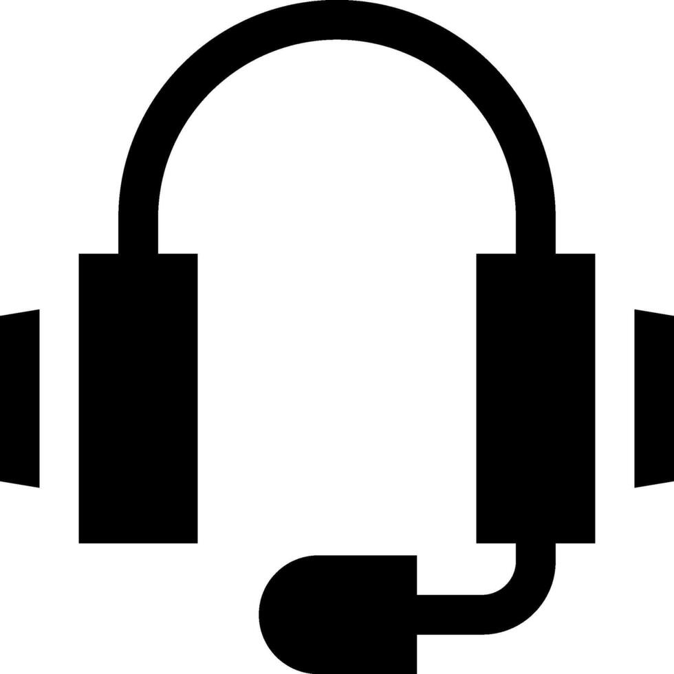 A headset icon with headphones on it vector
