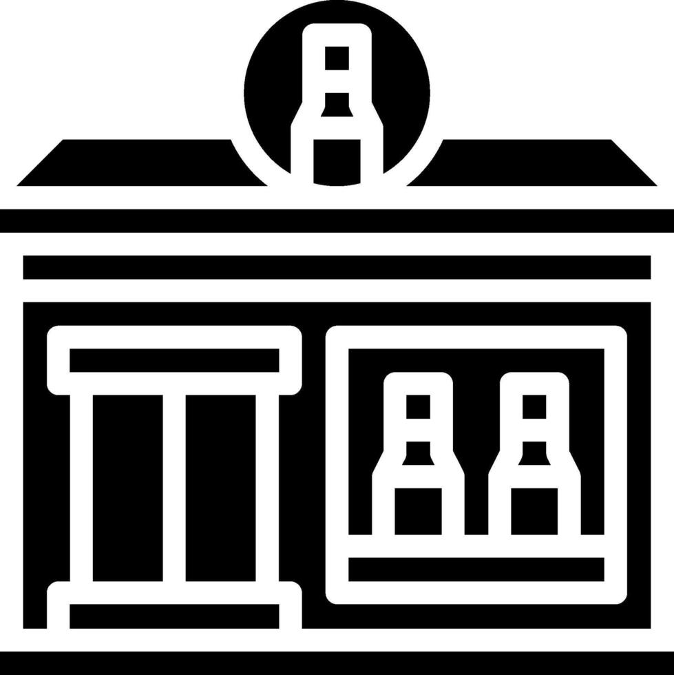 A black and white image of a store front vector