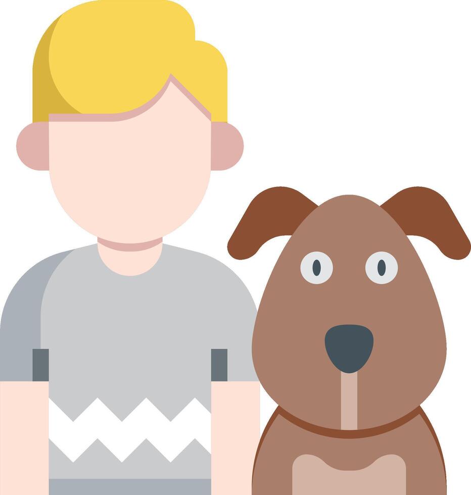 A boy and his dog vector