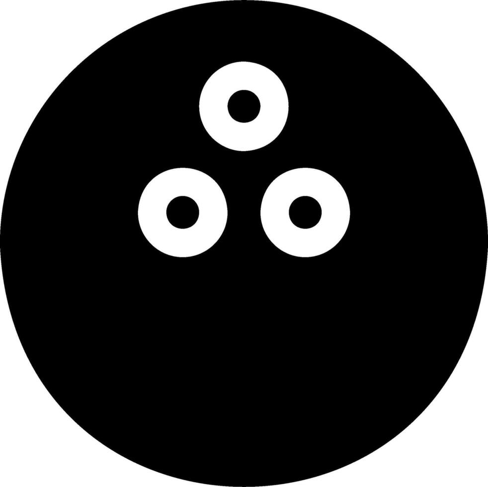 A bowling ball with three holes in it vector