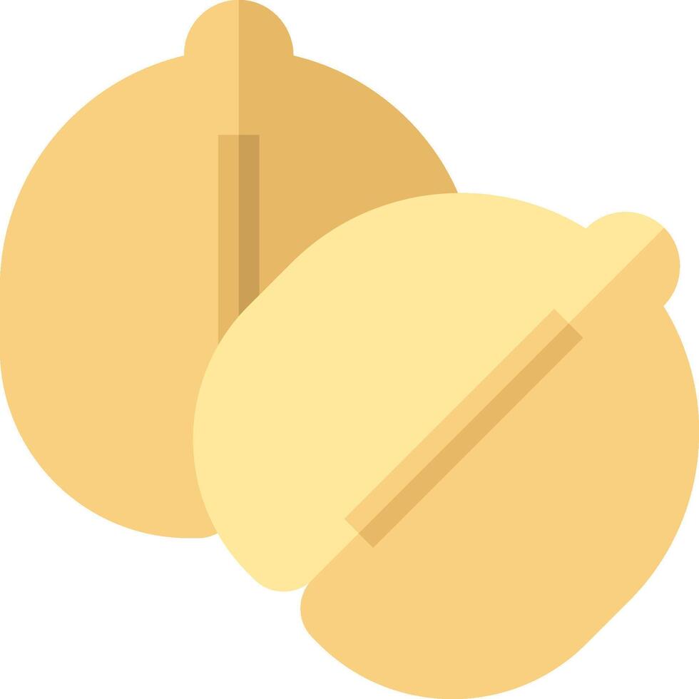 Two nuts on a white background vector