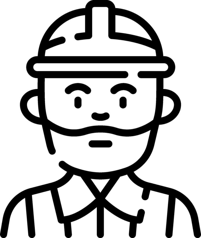 A man in a hard hat and a mask vector