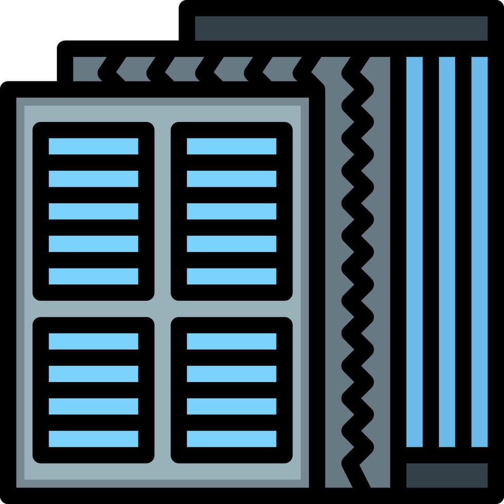 A stack of books with a blue stripe vector