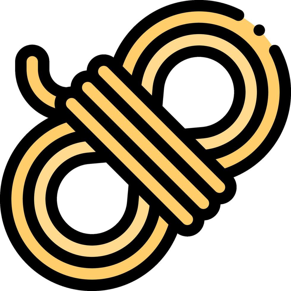 A rope with a knot on it vector