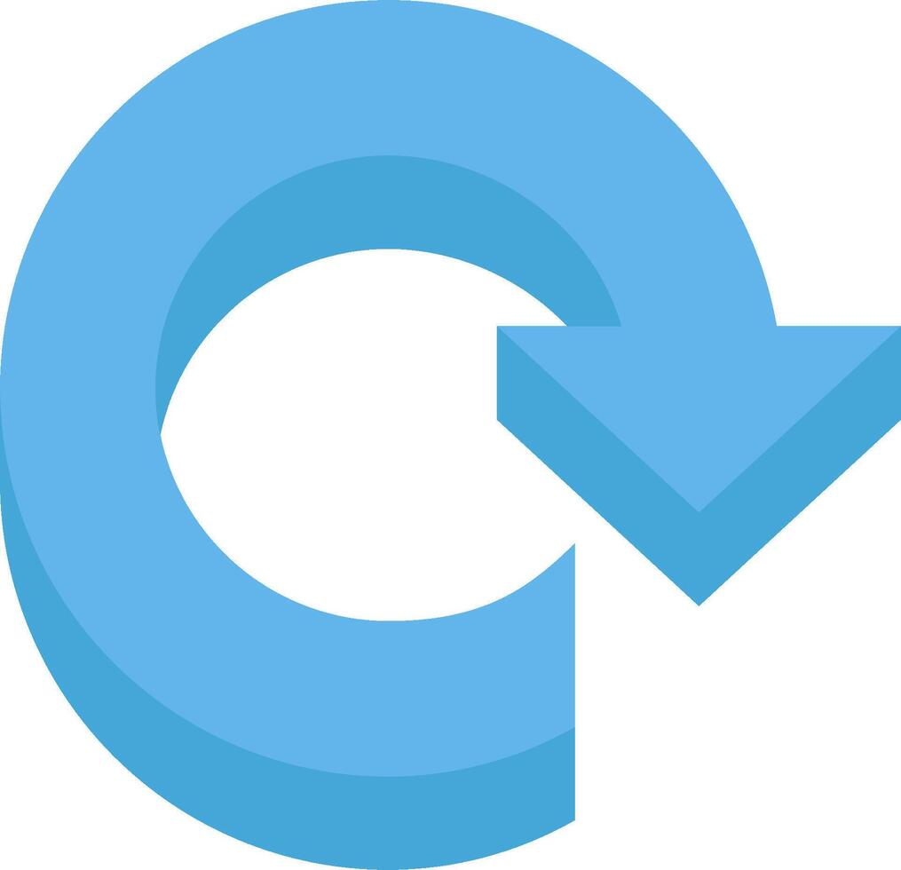 A blue arrow pointing to the right vector