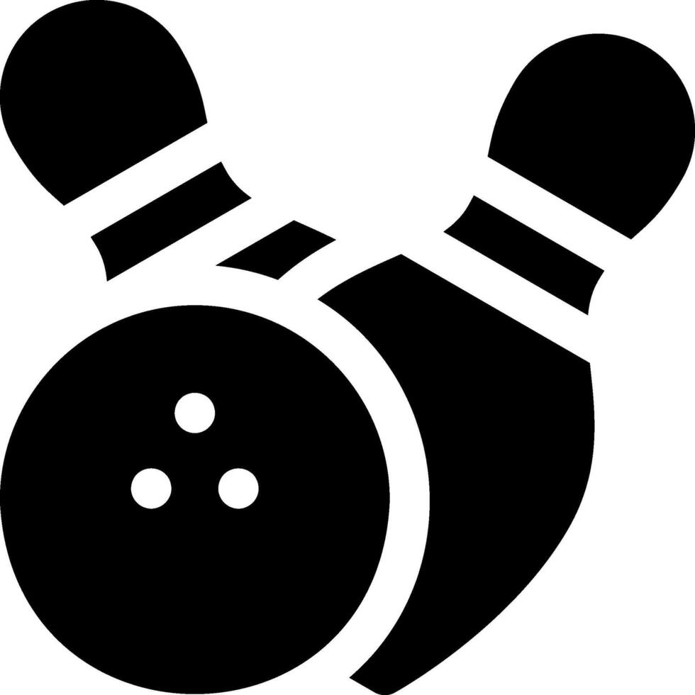 Bowling ball and pins icon vector
