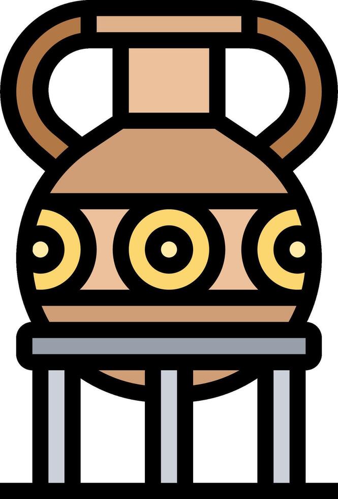 Ancient greek vase icon vector