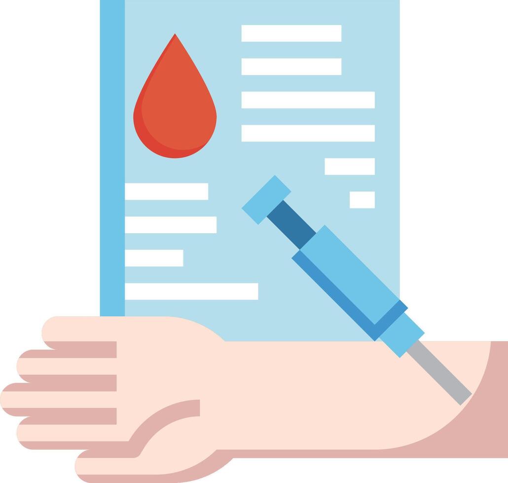 Blood donation and blood donation form vector