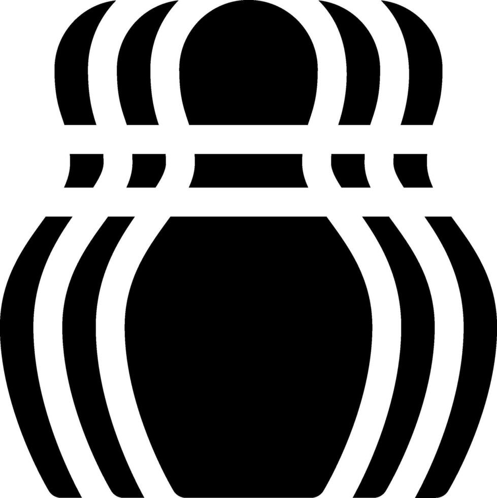 A black and white illustration of a vase vector
