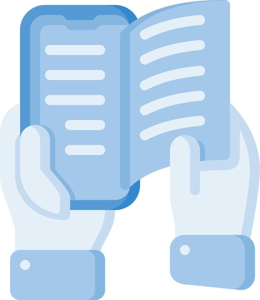 A person holding a book with their hands vector