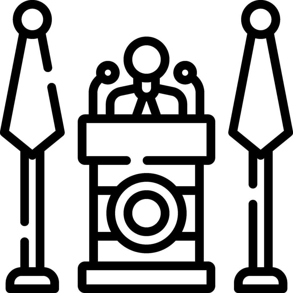 Speaker podium icon illustration vector