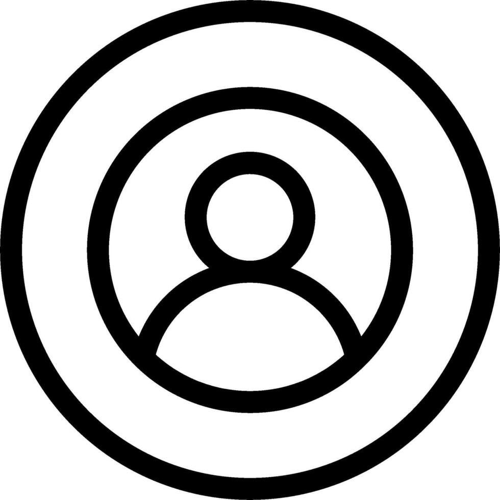 A circle with a person in it vector