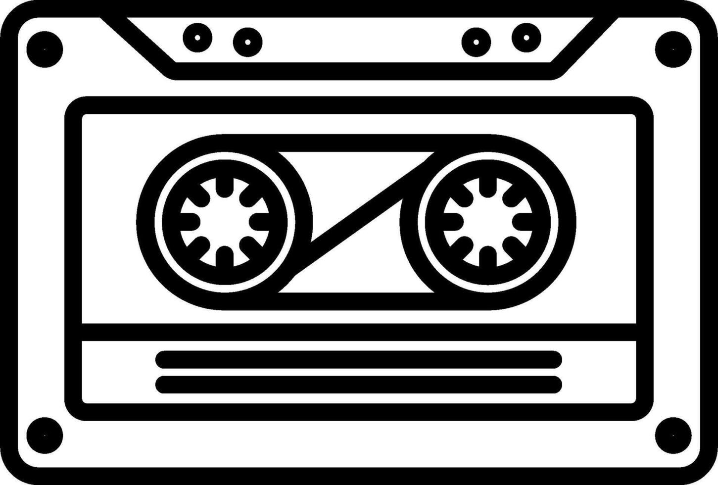An icon of a cassette player vector