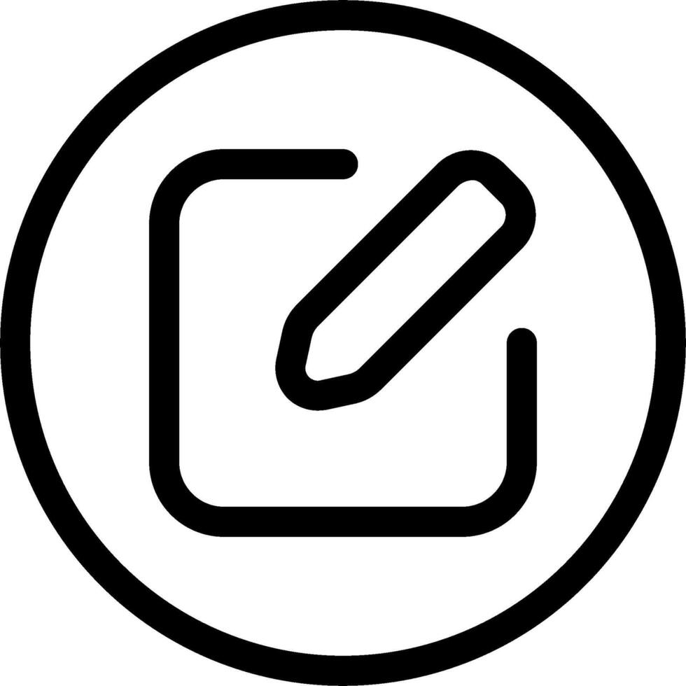 A black and white logo of a pencil and a check mark vector