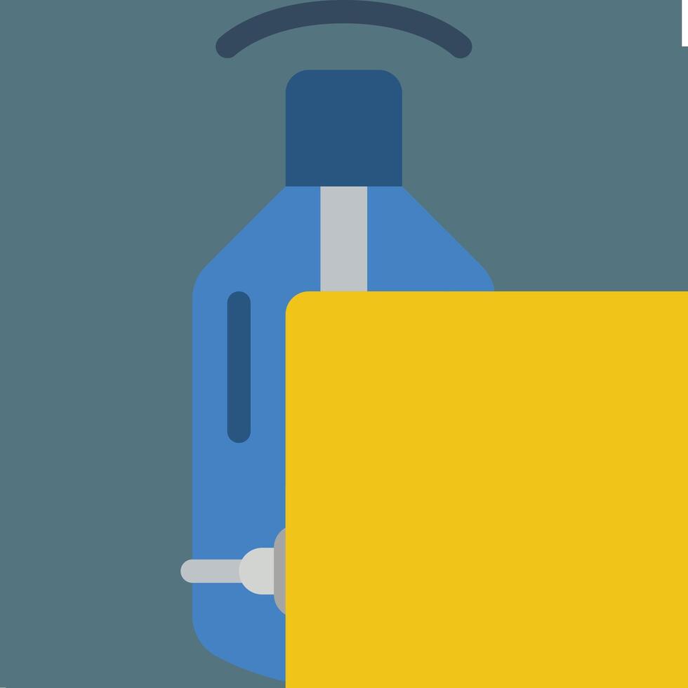 A yellow box with a blue lid and a blue bottle vector