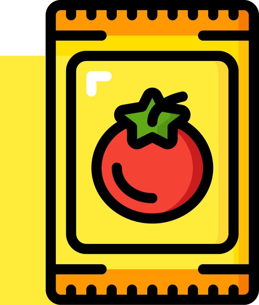 A tomato in a bag icon vector