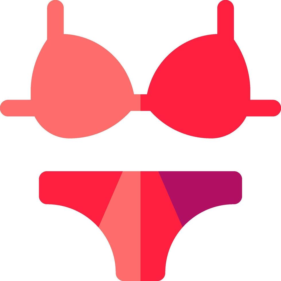 A red bra and underwear on a white background vector