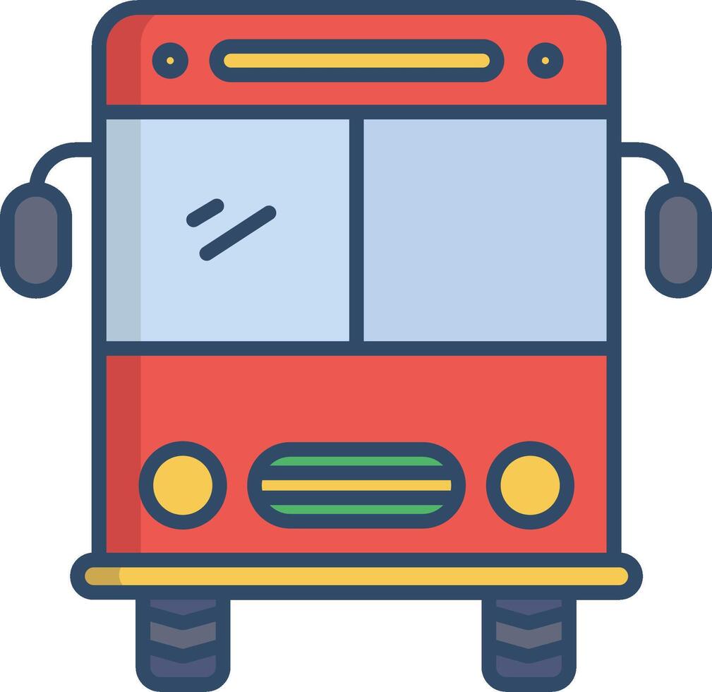 A red bus icon on a white background vector