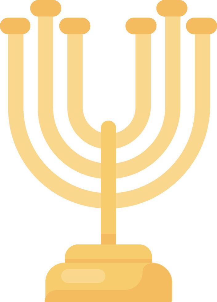 A menorah with five candles on it vector