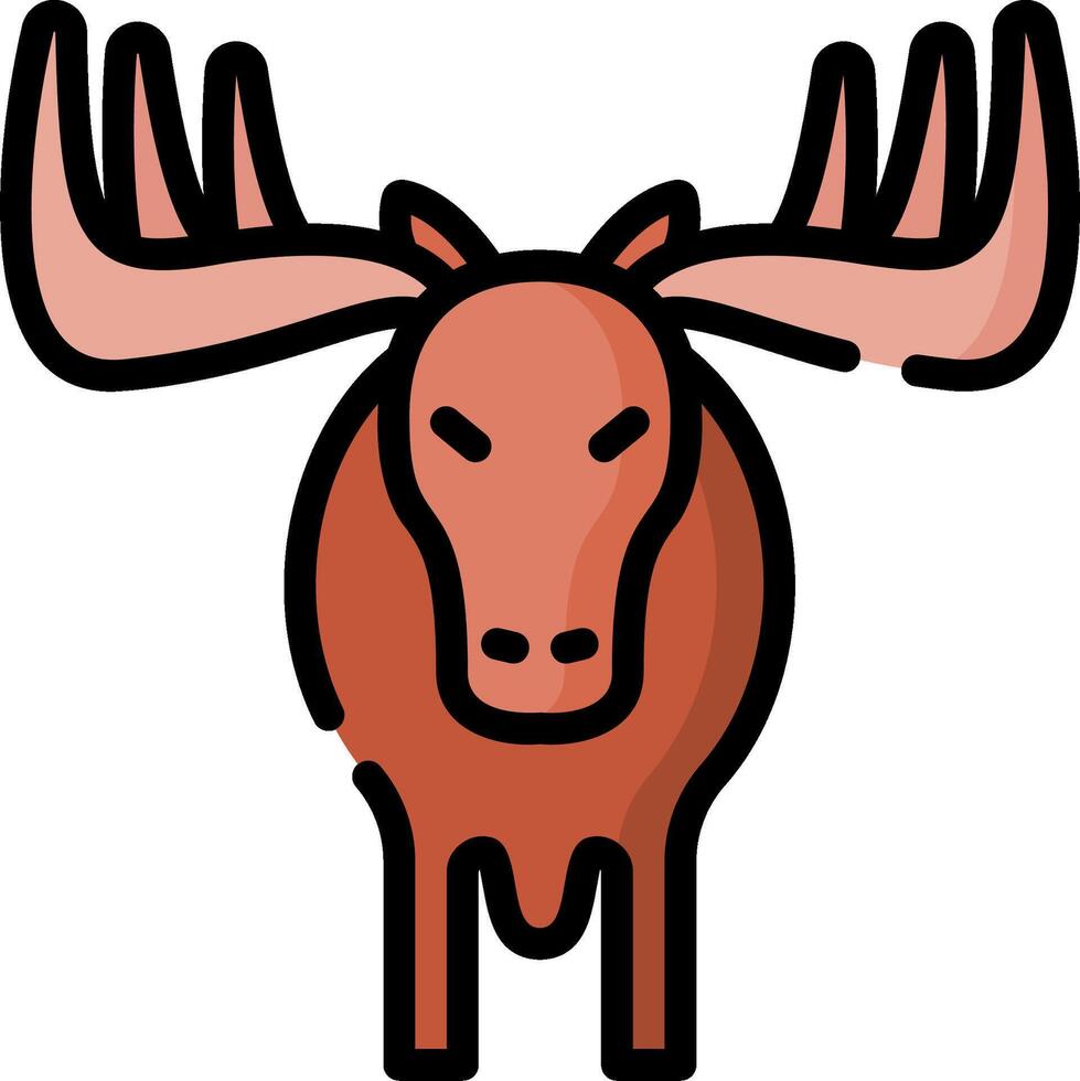 Moose head icon illustration vector