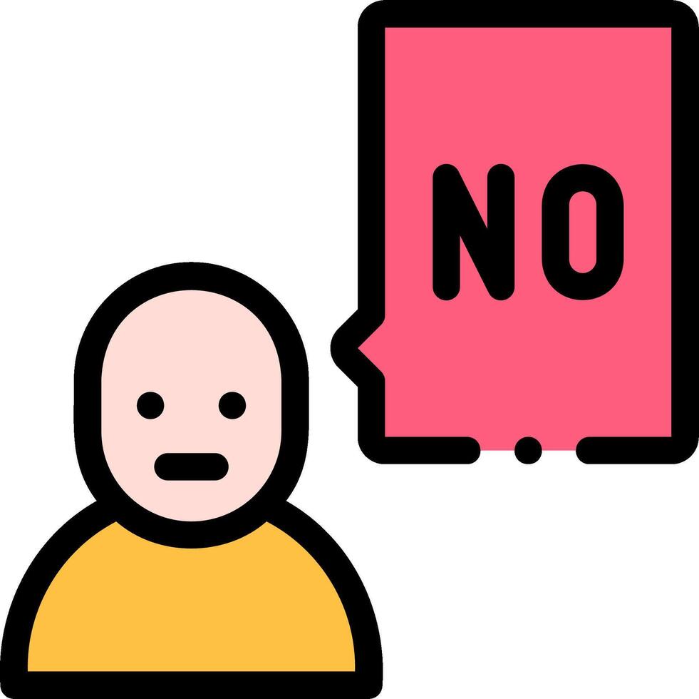No speech bubble icon vector