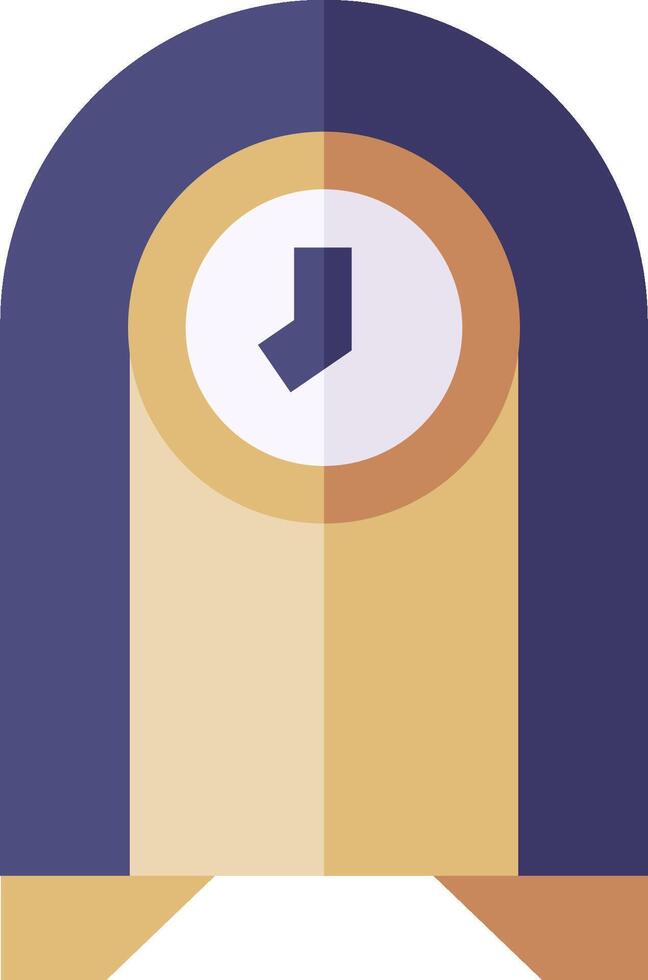 A flat icon of a clock with a circle around it vector