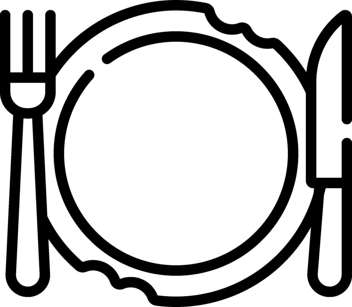 Plate and knife clip art vector