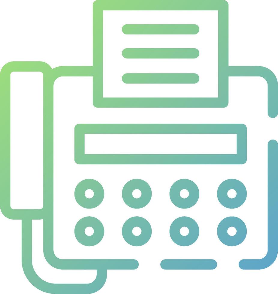 A phone and a fax machine icon vector