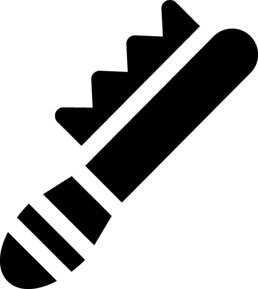 A black and white icon of a toothbrush vector