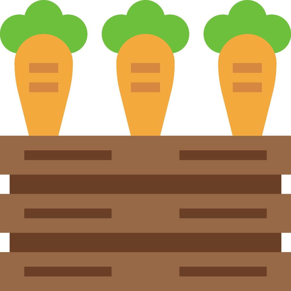 Carrots on a wooden pallet vector