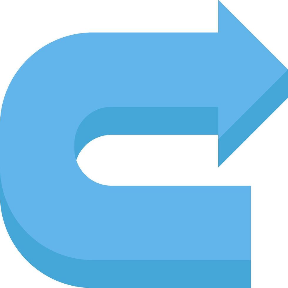 A blue arrow pointing to the right vector