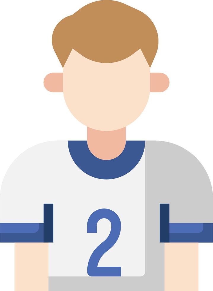 A man in a football uniform with the number 2 on his chest vector
