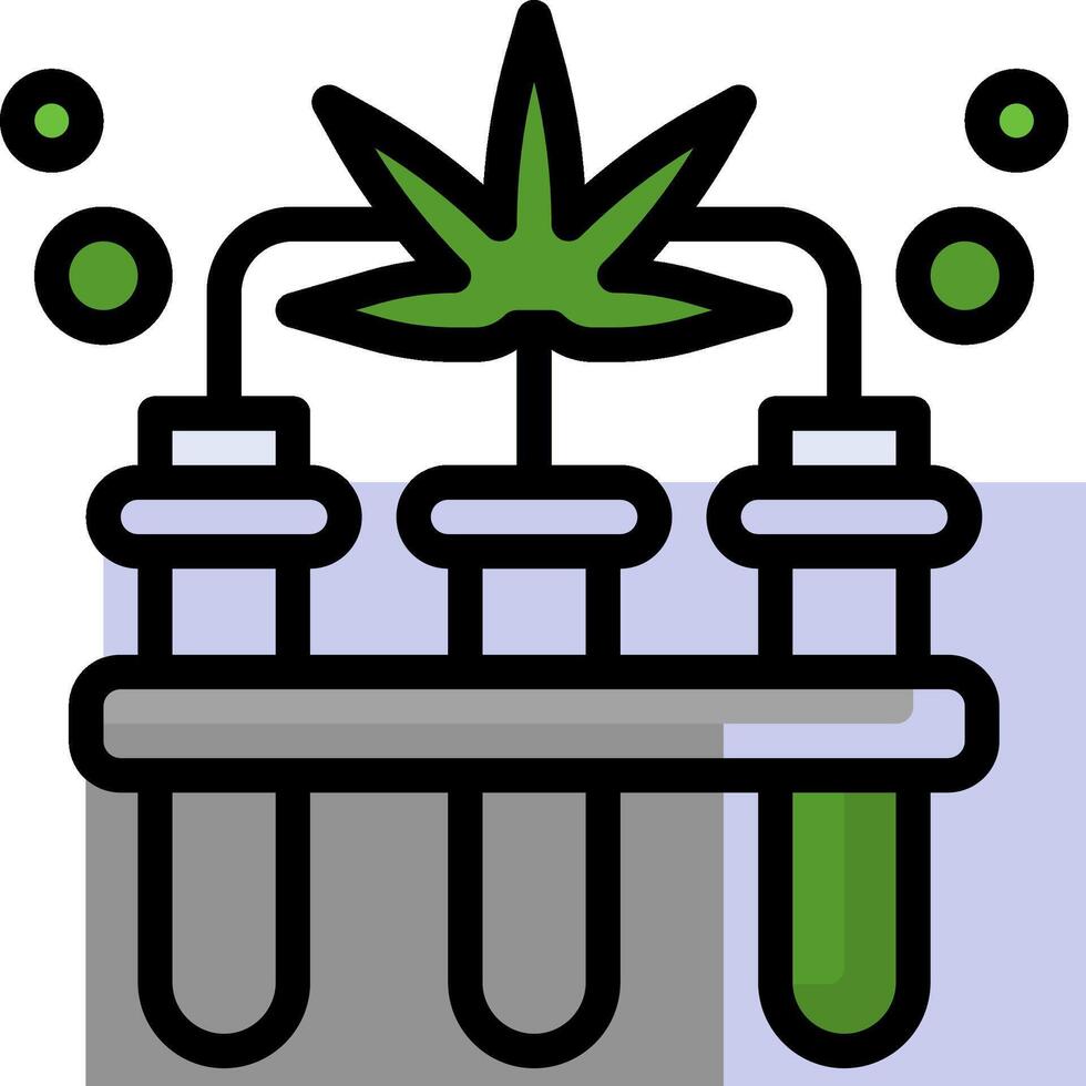 A marijuana plant is growing in a test tube vector