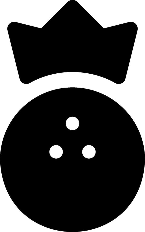 A bowling ball with a crown on it vector