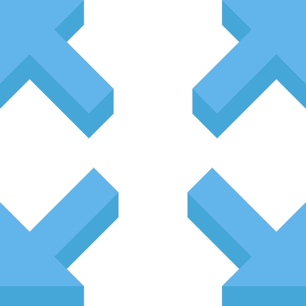 Blue arrows pointing in different directions vector