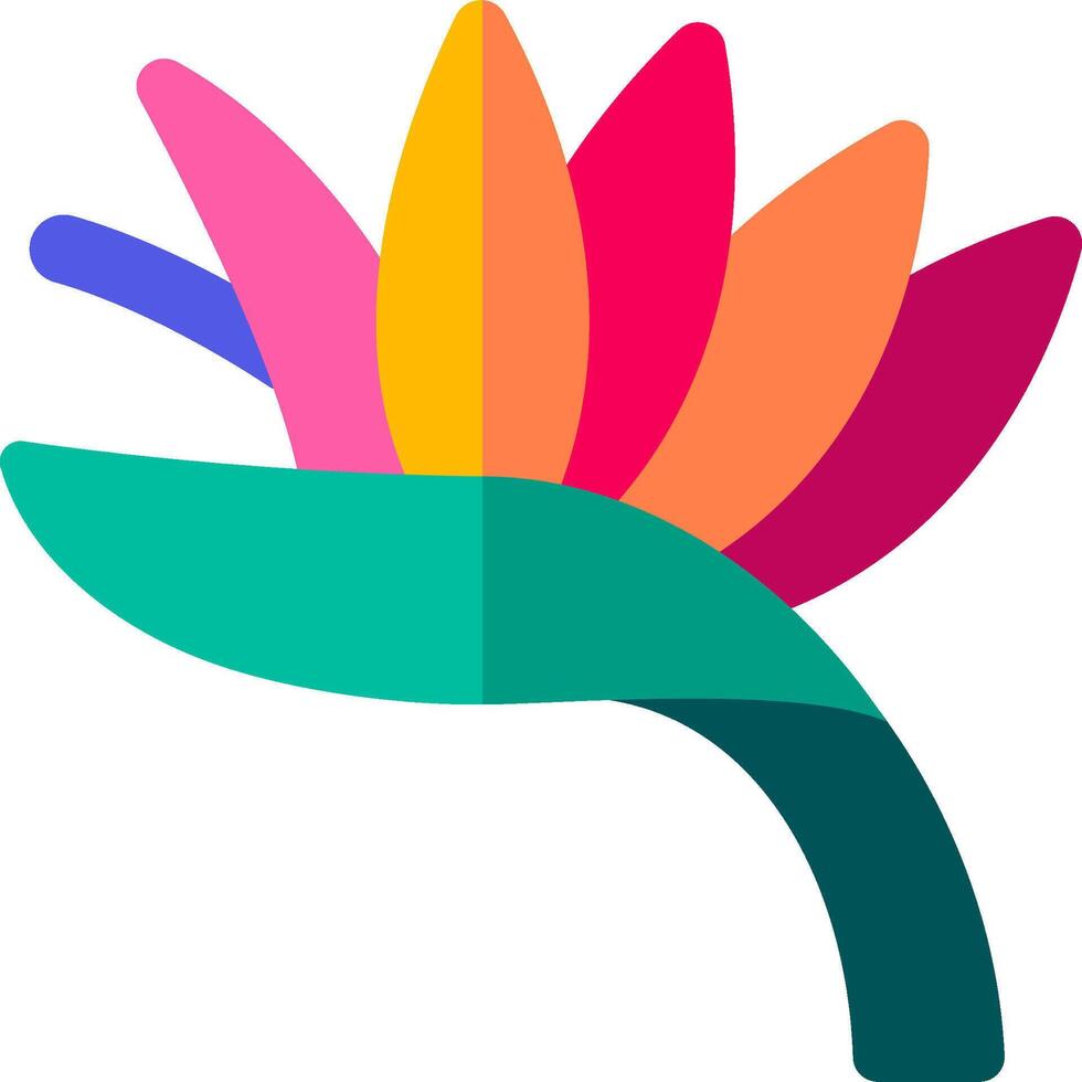 The logo for the company is colorful and has a flower vector