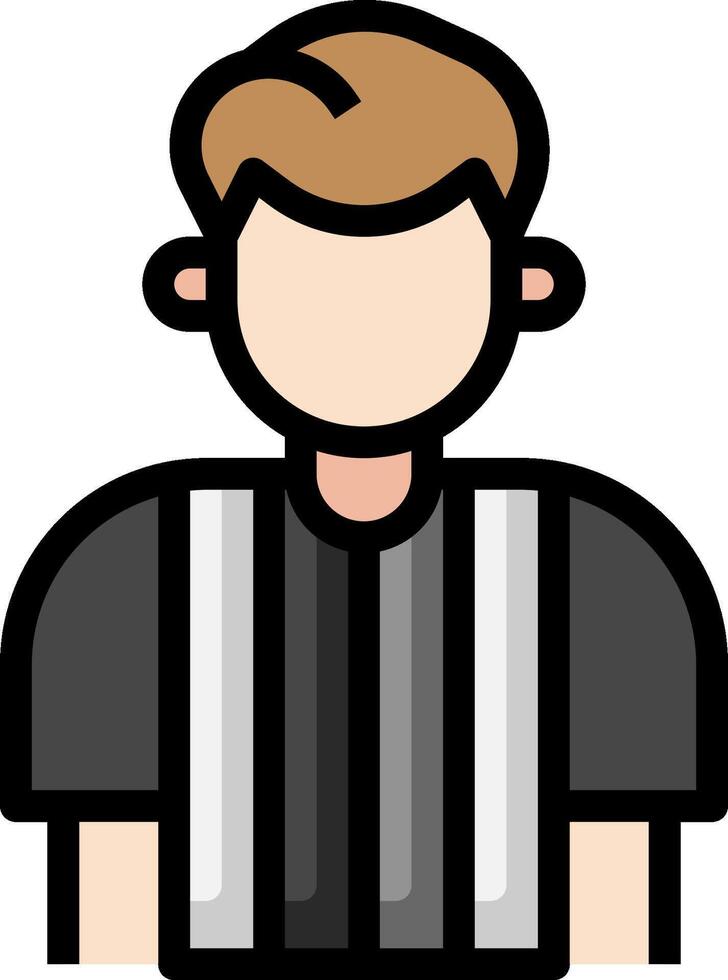 A man in a black and white striped shirt vector