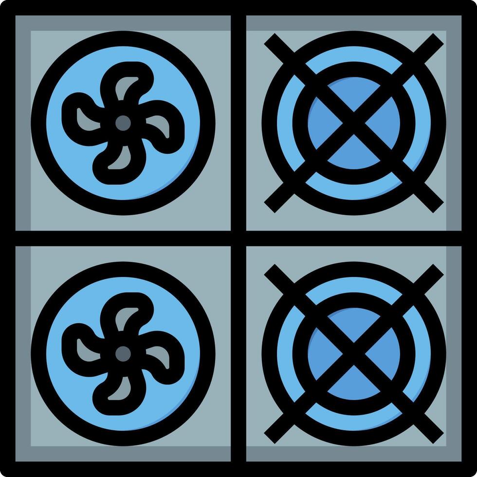 Four different types of fans and vents vector