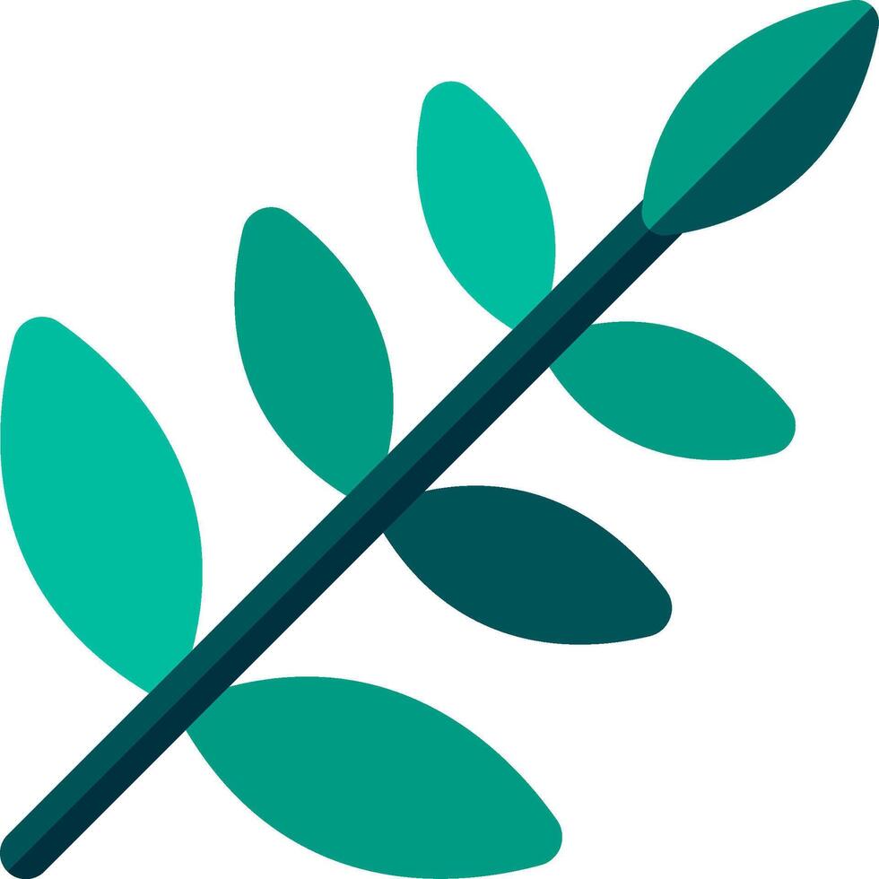 A green leaf icon on a white background vector