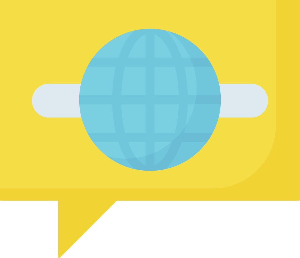 Global chat icon vector