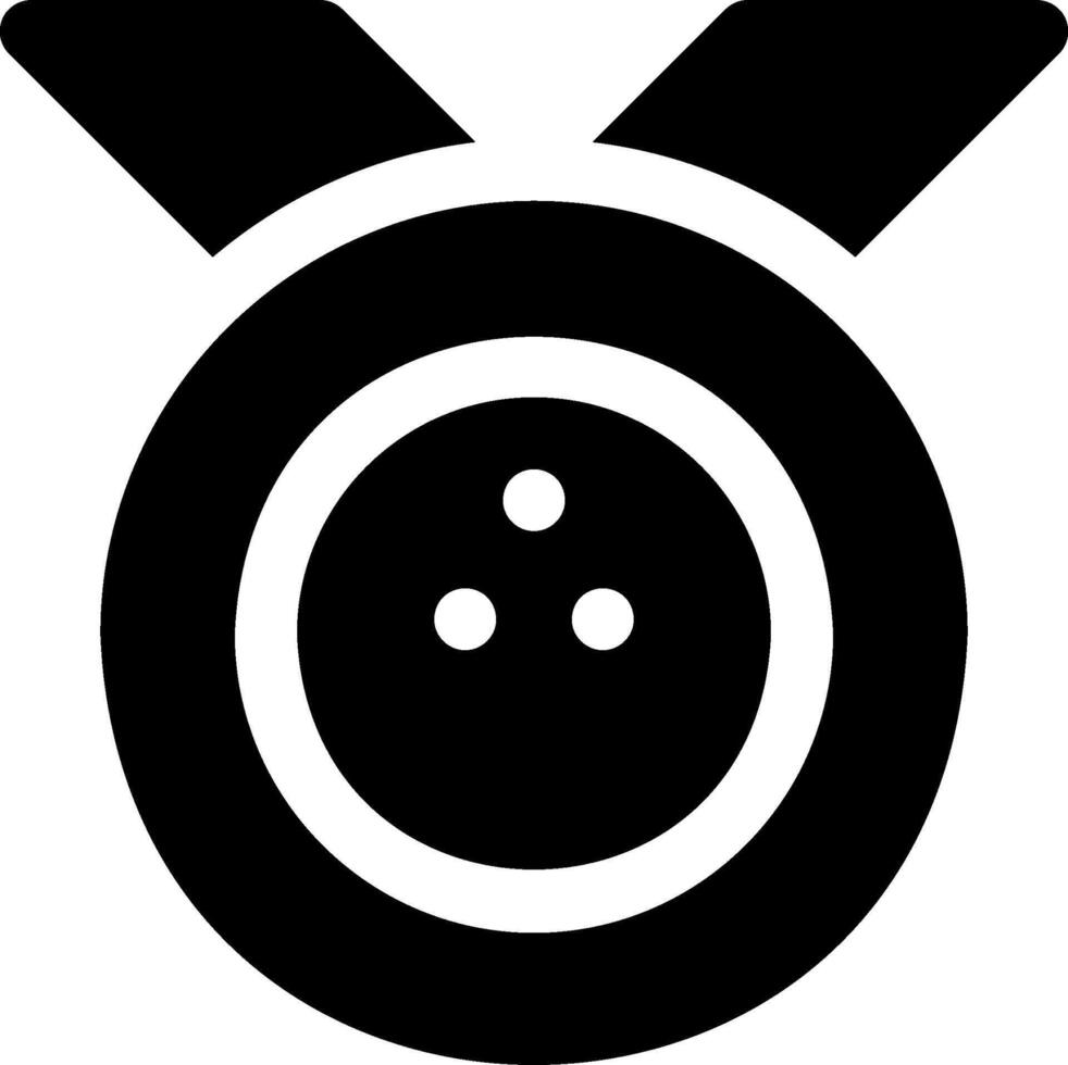 A black and white medal icon on a white background vector