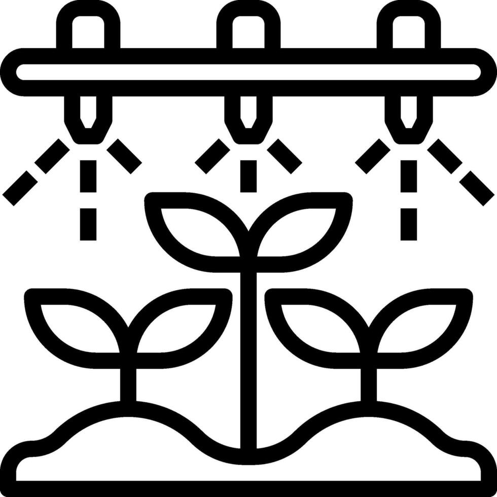A black and white icon of a plant growing in a greenhouse vector