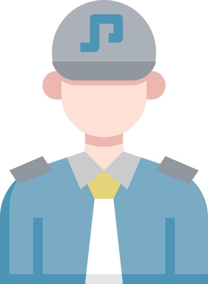 A police officer in a uniform and tie vector
