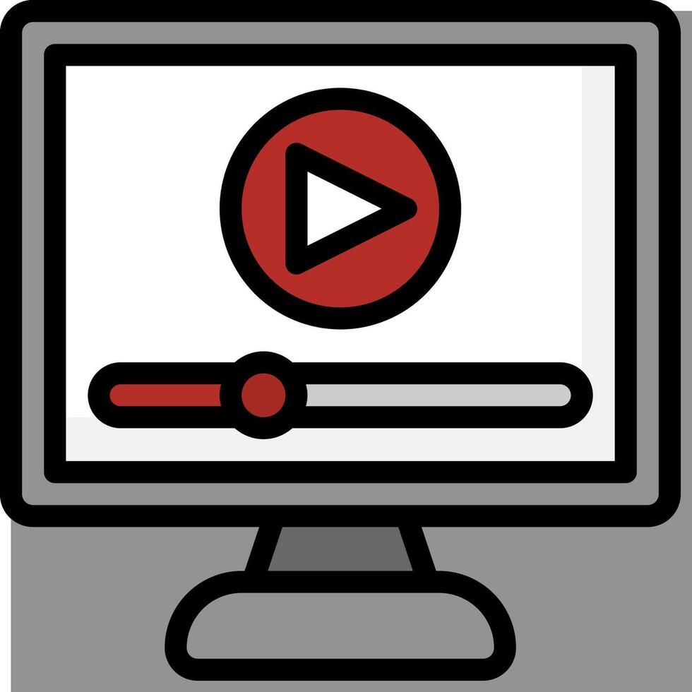 player icon on a computer monitor vector