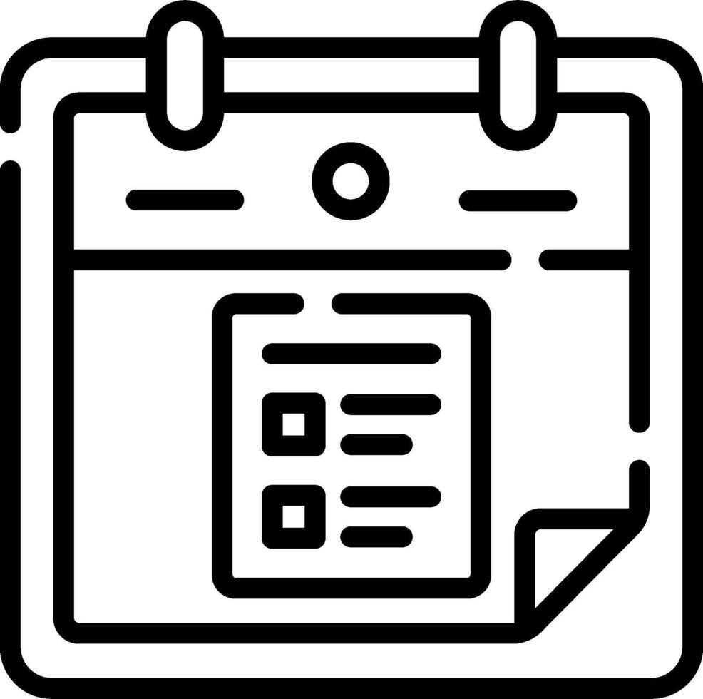 A calendar icon with a check box on it vector