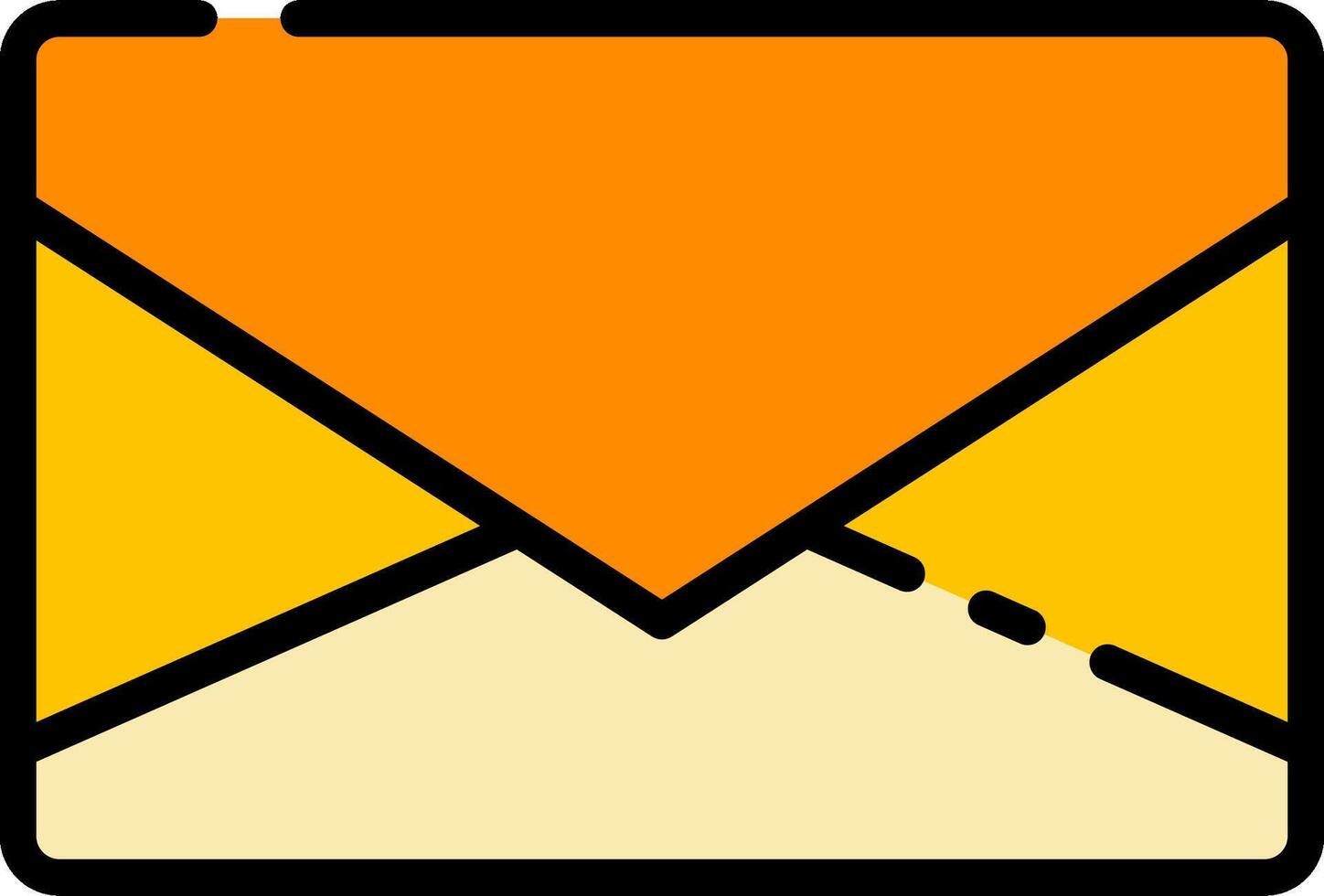 Email icon with orange envelope vector