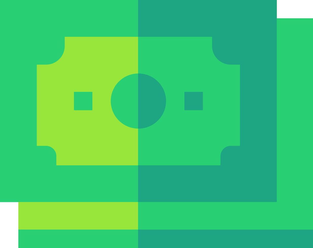A green and yellow dollar sign icon vector