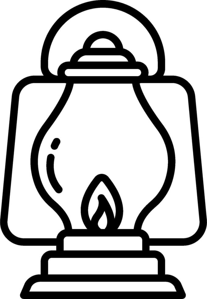 A black and white drawing of a lantern vector