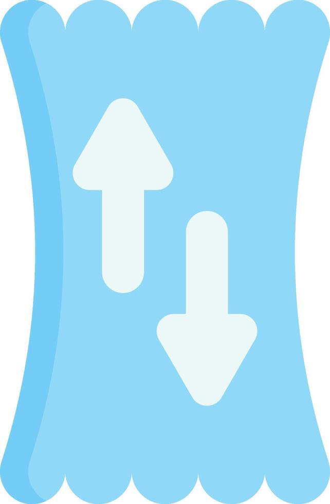 A blue bag with two arrows pointing up vector